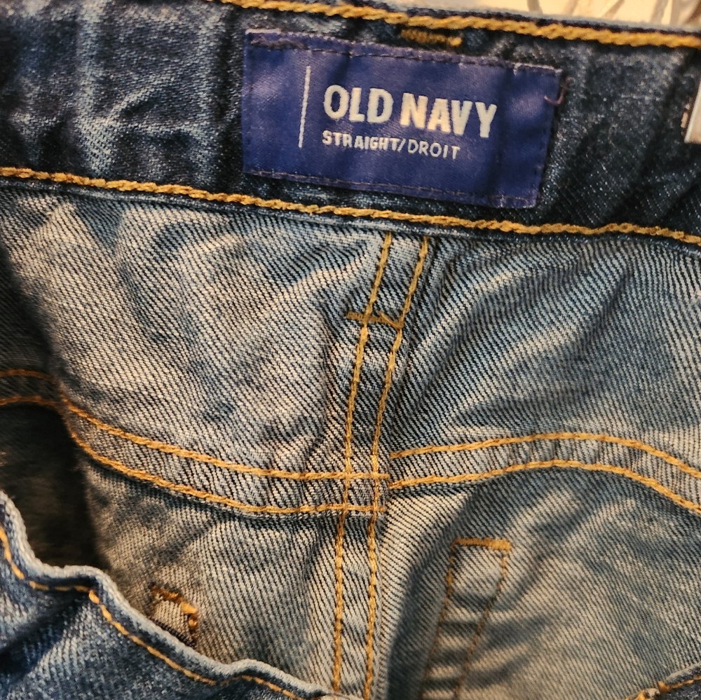 Old navy blue jeans